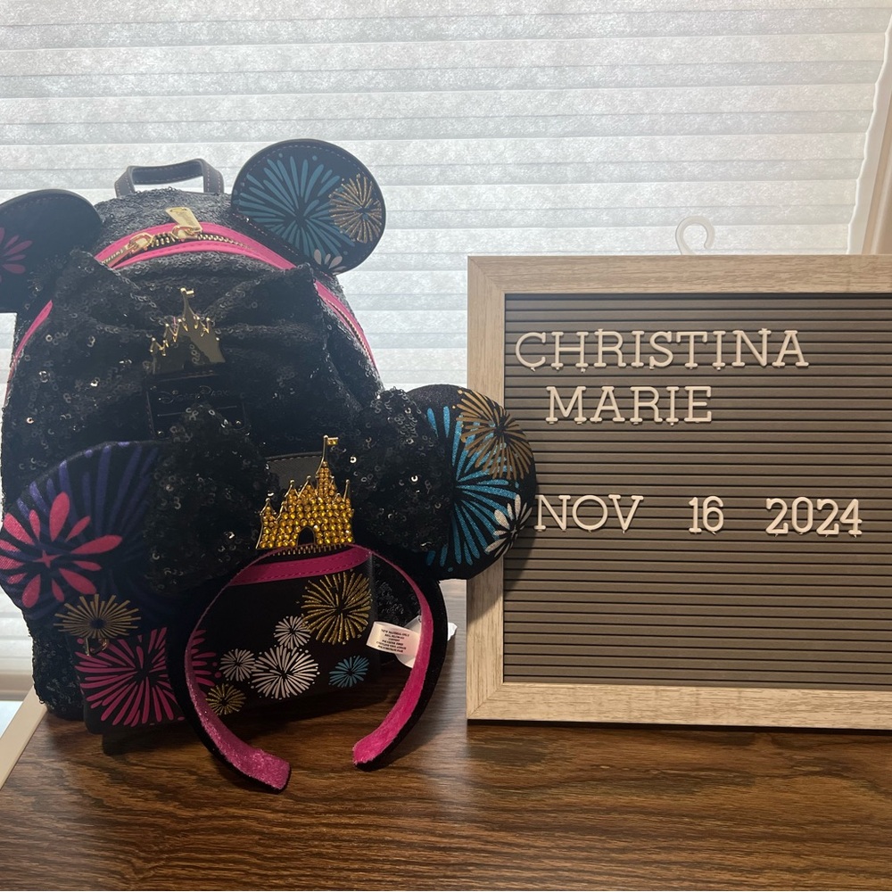 Minnie’s Main Attraction Fireworks Bag and Ears